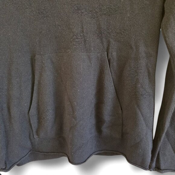 Womens No Brand Black Long-Sleeve Hoodie With Kangaroo Pocket - Picture 3 of 4